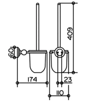 Ершик для унитаза с держателем Keuco Astor, хром, 02164019000 - Gidratop.ru изображение