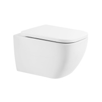 ALPINA Унитаз подвесной безободковый с сиденьем дюропласт soft close, BB10100CHR/SC - Gidratop.ru изображение