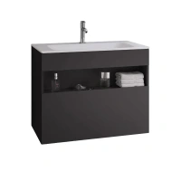 Тумба под раковину Keuco Stageline 32862970000, 80 см, 1 ящик, цвет вулканит матовый - Gidratop.ru изображение