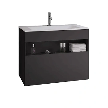 Тумба под раковину Keuco Stageline 32862970000, 80 см, 1 ящик, цвет вулканит матовый