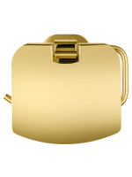 Держатель для туалетной бумаги с крышкой WONZON & WOGHAND FIRST, Глянцевое золото (WW-8426-LG) - Gidratop.ru изображение