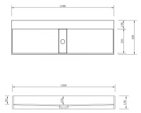Раковина накладная ABBER Stein AS2642 двойная, белая матовая - Gidratop.ru изображение