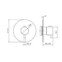 Newform XT Наружная часть для термостатического смесителя, без запорного вентиля (для 27890) цвет: хром - Gidratop.ru изображение