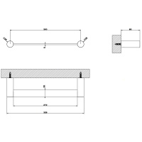 GESSI 316 полотенцедержатель, 30 см, цвет: steel brushed - Gidratop.ru изображение