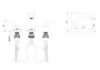 Смеситель для раковины на 3 отверстия WONZON & WOGHAND STEAM, Хром (WW-88159008-CR) - Gidratop.ru изображение
