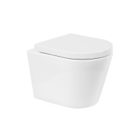 Унитаз подвесной безободковый BelBagno FLAY-R BB053CHR/BB865SC - Gidratop.ru изображение