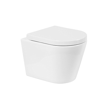 Унитаз подвесной безободковый BelBagno FLAY-R BB053CHR/BB865SC