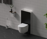 Инсталляционный модуль внешнего монтажа ABBER AC0107MB для подвесного унитаза, черный - Gidratop.ru изображение