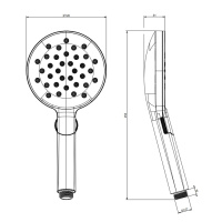 GESSI ручной душ, 3 режима, с защитой от накипи, цвет Black XL - Gidratop.ru изображение