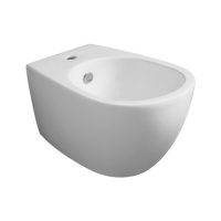 Биде подвесное 56*36,5см, с 1 отв. под смеситель, без крепежа F85, цвет: белый матовый - Gidratop.ru изображение