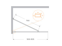Душевая шторка на ванну CEZARES LIBERTA-V-1-TB-90/155-C-NERO - Gidratop.ru изображение