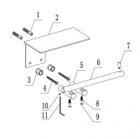 Бумагодержатель с полкой ABBER Osten 316 AA1830BG золото брашированное - Gidratop.ru изображение
