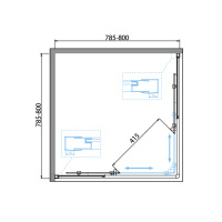 Душевой уголок BelBagno DUE-A-2-80-C-Cr - Gidratop.ru изображение