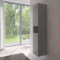 Шкаф-пенал Keuco Stageline 32831290001/32831290002, L/R, подвесной 40 см, инокс матовый - Gidratop.ru изображение