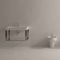 Раковина 80х45 см, 1 отв., подвесная, цвет: белый - Gidratop.ru изображение