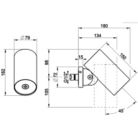 GESSI 316 DIAMANTATO верхний душ Oslash;79 мм., с настенным креплением, распыление, цвет Steel Brushed - Gidratop.ru изображение