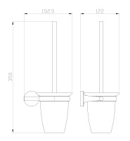 Туалетный ершик в комплекте WONZON & WOGHAND SIMPLE, Темный графит (WW-6529-BGM) - Gidratop.ru изображение