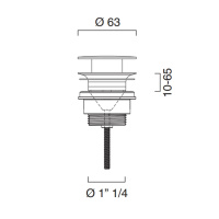 Catalano Слив плоский с клапаном "клик-клак" для раковин с переливом, цвет хром - Gidratop.ru изображение