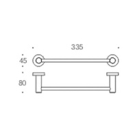 Colombo Plus Полотенцедержатель 33.5см., цвет: PVD нержавеющая сталь - Gidratop.ru изображение