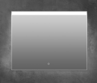 Зеркало в алюминиевой раме с подсветкой, с сенсорным выключателем SPC-UNO-900-800-TCH, 900x50x800 - Gidratop.ru изображение