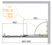 шторка на ванну с полками CEZARES STREAM-VFS-11-90/150-C-Cr - Gidratop.ru изображение