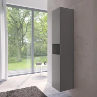 Шкаф-пенал Keuco Stageline 32831290102, подвесной 40 см, с подсветкой, инокс матовый - Gidratop.ru изображение