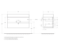 MOLVENO 46 База под раковину подвесная с двумя выкатными ящиками, Nero, 1000x460x500, MOLVENO 46-100-2C-SO-NR - Gidratop.ru изображение