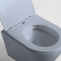 Унитаз подвесной Globo VT1-14SMO безободковый, цвет океан мат., ультратонкое сиденье soft-close - Gidratop.ru изображение