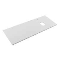 Столешница из МДФ, асимметричное правостороннее расположение отверстий для раковины и смесителя, 1204x462x19 EK-120-AS-BL-R Bianco Lucido - Gidratop.ru изображение