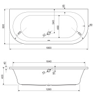 Акриловая ванна CEZARES METAURO-wall-180-80-40-W37 - Gidratop.ru изображение