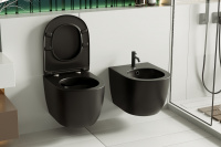 Биде ABBER Bequem AC1150MB подвесное черное матовое - Gidratop.ru изображение