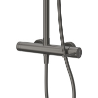 RELAX-CD-GM Душевая стойка со смесителем, оружейная сталь - Gidratop.ru изображение