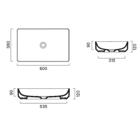 Catalano Green Раковина накладная 60*38, цвет белый глянцевый - Gidratop.ru изображение