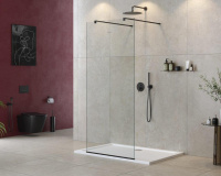 душевая перегородка CEZARES LIBERTA-L-2-100-120-C-NERO - Gidratop.ru изображение