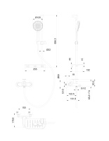 Смеситель для ванны с душевым гарнитуром WONZON & WOGHAND ALFA, Хром (WW-AE3201-CR) - Gidratop.ru изображение