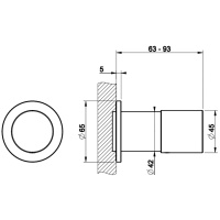 GESSI HABITO TRAME смеситель настенный встраиваемый, однорычажный, внешняя часть, цвет Black Metal Br. PVD - Gidratop.ru изображение