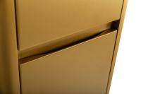 RELAX Шкаф подвесной с двумя распашными дверцами с доводчиками, с двумя полками, универсальный, брашированное золото, 400x300x1500, RELAX-1500-2A-SO-BORO-P - Gidratop.ru изображение