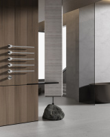 Полотенцесушитель электрический встраиваемый WONZON & WOGHAND HAMBURG, Брашированный никель (WW-AL315-BR) - Gidratop.ru изображение