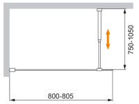 Душевая шторка на ванну CEZARES LIBERTA-V-1-80/155-C-NERO - Gidratop.ru изображение