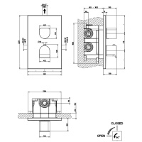 GESSI Rilievo встраиваемый смеситель для душа, термостатический,  на 1 источник (внешние части), цвет: хром - Gidratop.ru изображение