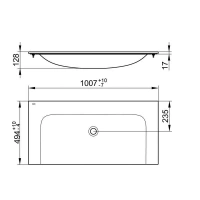 Раковина Keuco Plan 32970311000, 100 см, цвет белый - Gidratop.ru изображение