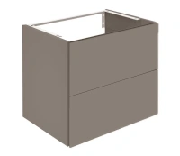 Тумба под раковину Keuco Plan 32963140000, 80 см, подвесная, 2 ящика, цвет трюфель глянцевый - Gidratop.ru изображение