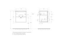 MARINO-CER-MINI База под раковину подвесная с двумя выкатными ящиками, Rovere Bianco, 496x390x500, MARINO-CER-MINI-500-2C-SO-WO-P - Gidratop.ru изображение