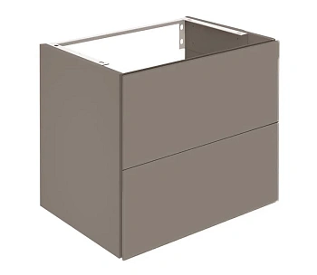 Тумба под раковину Keuco Plan 32963140000, 80 см, подвесная, 2 ящика, цвет трюфель глянцевый