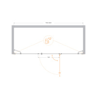 Душевая дверь CEZARES VERONA-W-B-13-60+60/60-P-Cr-R - Gidratop.ru изображение