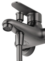 Смеситель для ванны с душем WONZON & WOGHAND ALFA, Темный графит (WW-AE3204-BGG) - Gidratop.ru изображение