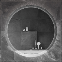 Зеркало с лазерной гравировкой, контурной подсветкой и сенсорным выключателем CZR-SPC-ECO-800-LED-TCH, 12V, 220-240V, 800x30 - Gidratop.ru изображение