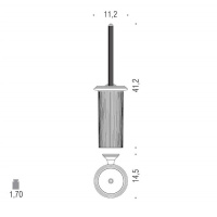 Colombo Hermitag, Ершик подвесной, цвет: античная бронза/матовое стекло - Gidratop.ru изображение