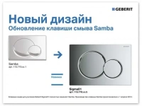 Клавиша смыва Geberit Sigma 115.770.21.5 хром Type 01, глянцевый - Gidratop.ru изображение
