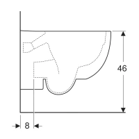 Подвесной унитаз Geberit Renova Comfort 500.694.01.1, белый - Gidratop.ru изображение